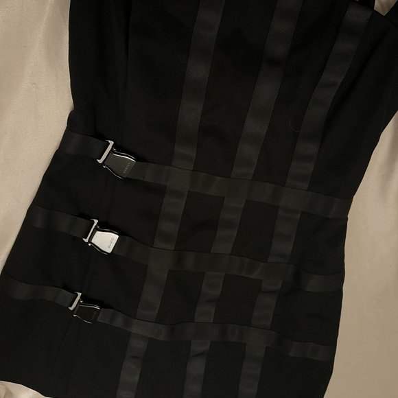 NWT Danielle Guizio mini wrap buckle dress size medium - Picture 3 of 3